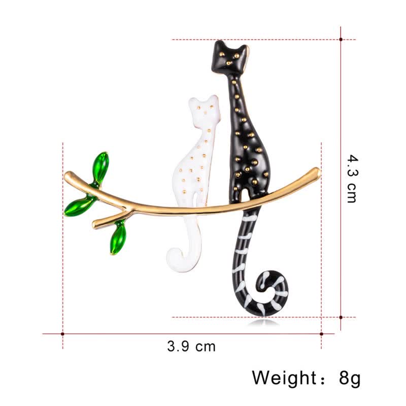 Broche chat à pois pour femme Lazy Kitten