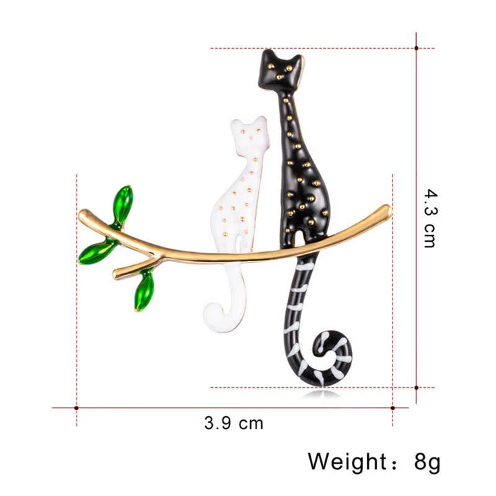 Broche chat à pois pour femme Lazy Kitten