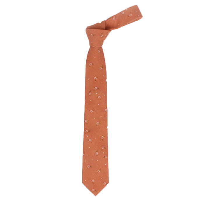 Cravate fine élégante à motif floral pour homme
