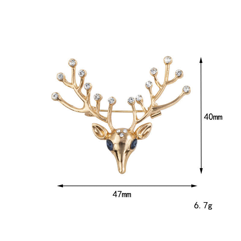 Broche d'élan de Noël pour homme
