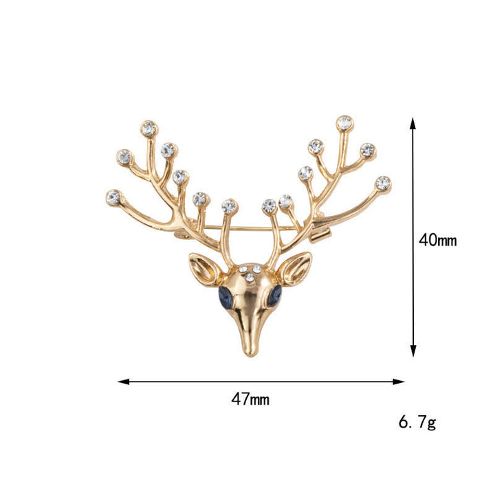 Broche d'élan de Noël pour homme