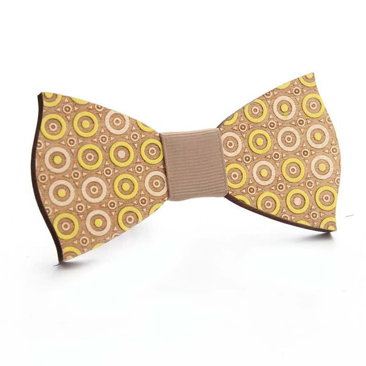 Noeud papillon en bois pour homme avec peinture de pièces de puzzle