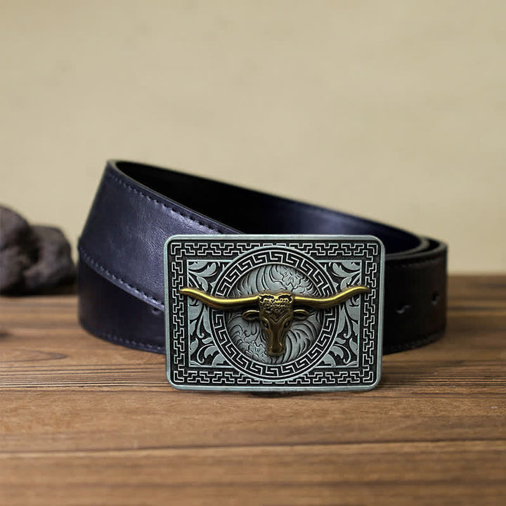 Ceinture en cuir à boucle Weathern DIY pour homme