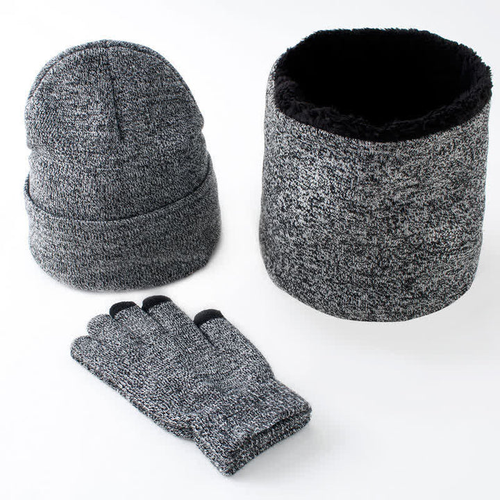Ensemble de 3 bonnets chauds, écharpes, gants pour écran tactile