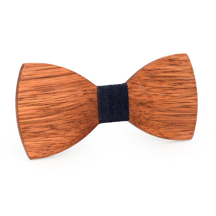 Noeud papillon vintage en bois de bégonia pour homme