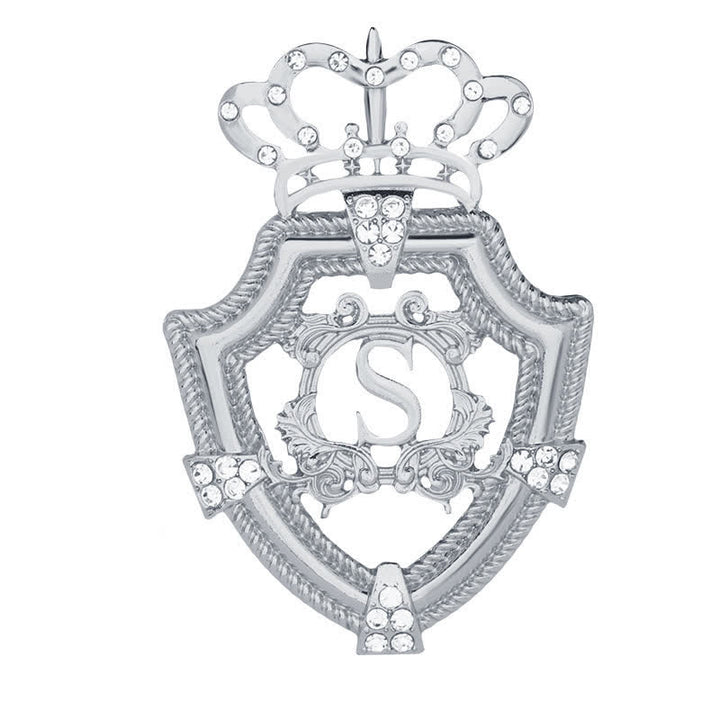 Broche couronne royale anglaise pour homme