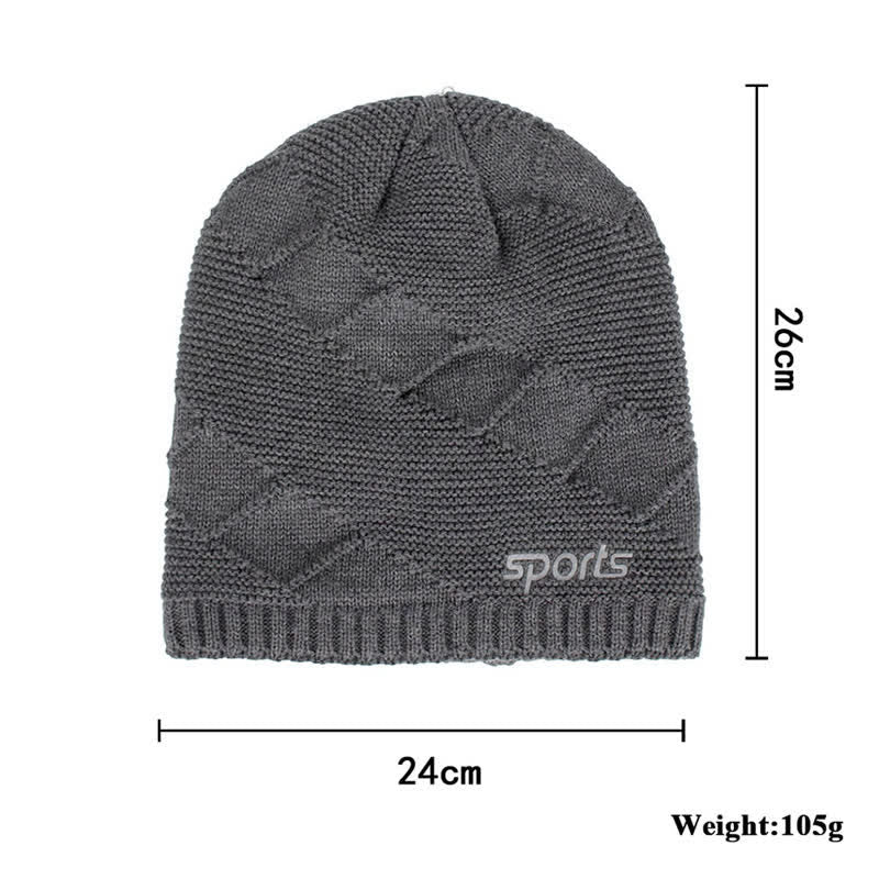 Bonnet tricoté décontracté d'hiver de couleur unie