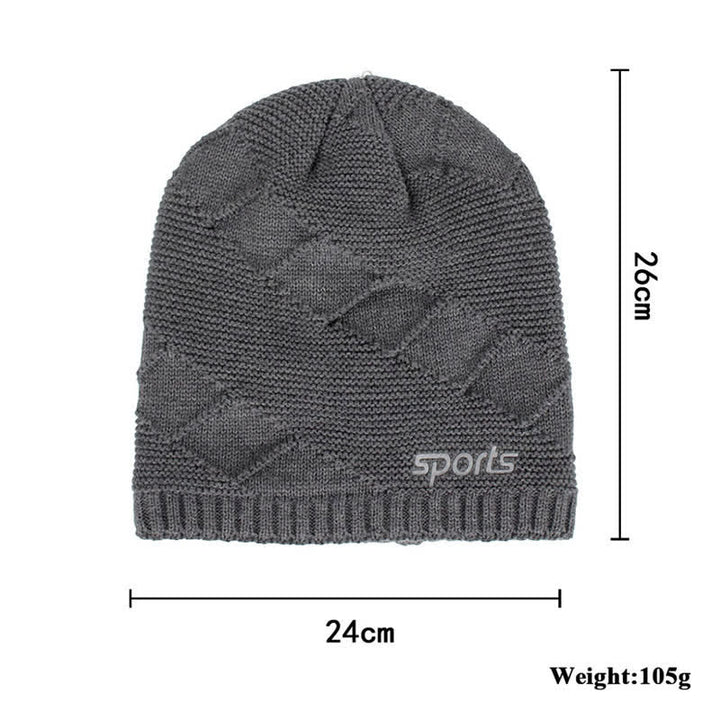 Bonnet tricoté décontracté d'hiver de couleur unie