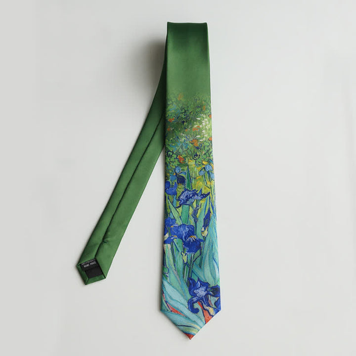 Cravate Iris pour homme avec impression à l'huile créative