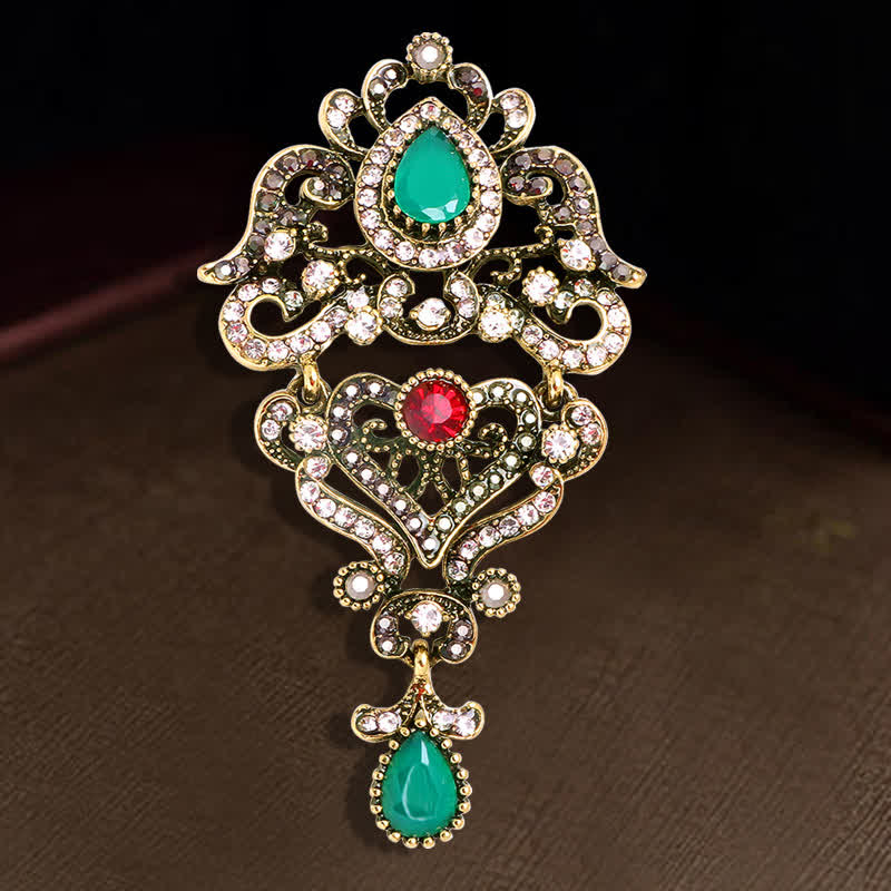 Broche de banquet classique en forme de goutte d'eau pour femme