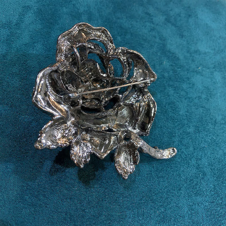 élégante Broche en strass rose pour femme