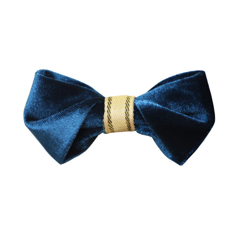Nœud papillon simple en velours torsadé pour homme