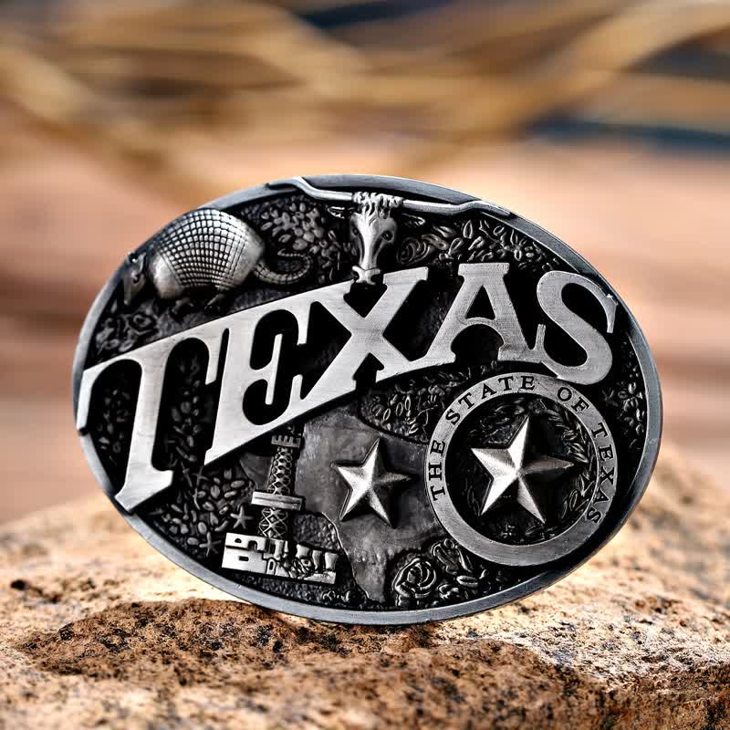 Ceinture en cuir à boucle Texas State Heritage Attitude pour homme