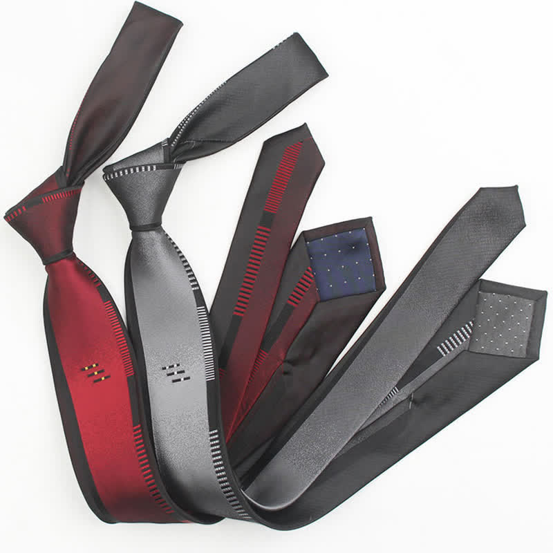 Cravate à rayures verticales patchwork moderne pour homme