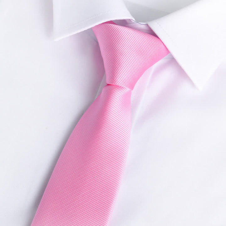 Cravate ajustable à fermeture éclair de couleur unie pour homme