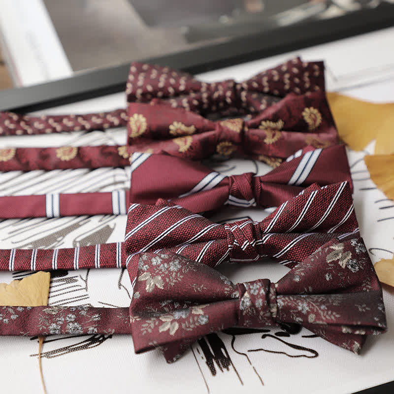 Nœud papillon Gentleman pour homme de la série Burgundy