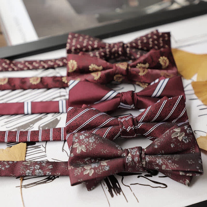 Nœud papillon Gentleman pour homme de la série Burgundy