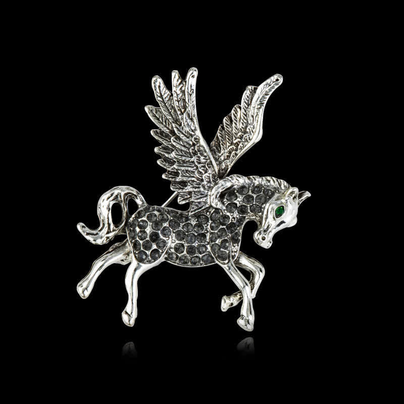 Broche vintage pour homme avec ailes de Pégase