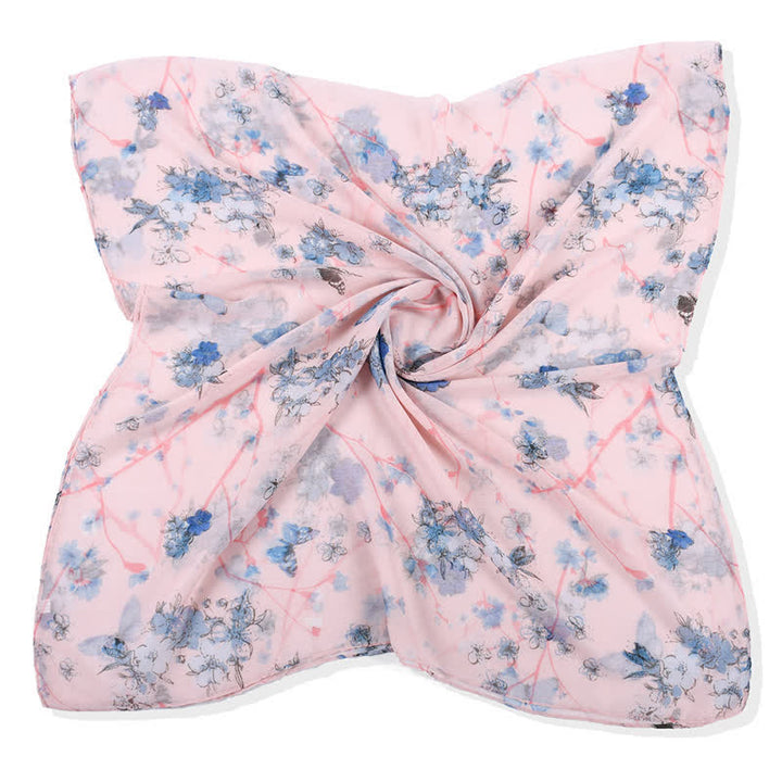 Écharpe longue enveloppante à imprimé floral vibrant et élégant pour femme