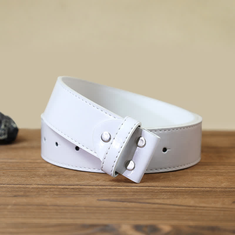 Ceinture en cuir à boucle Joker Skull Clown DIY pour homme