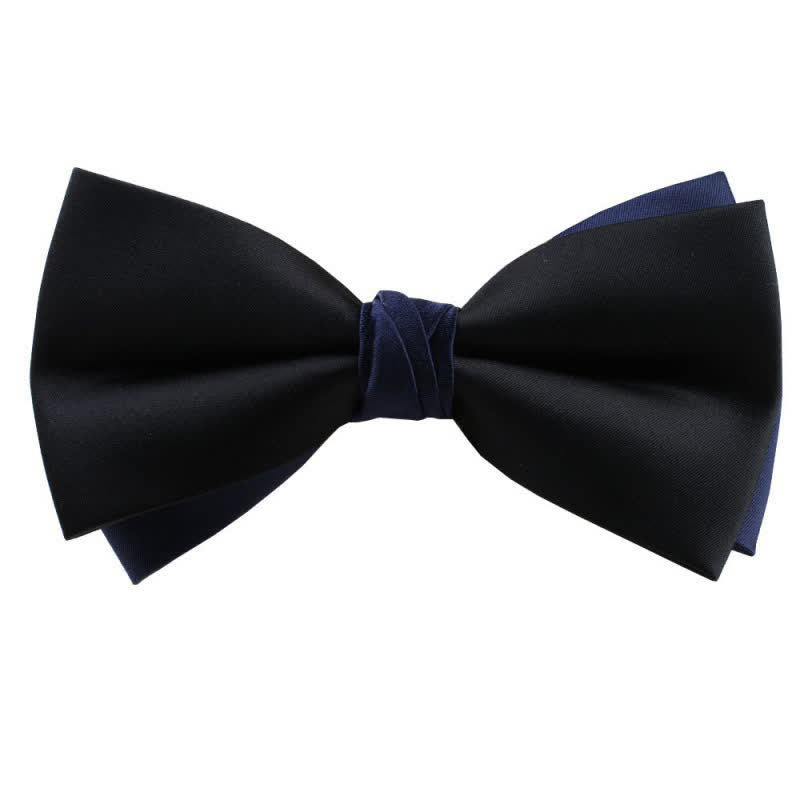 Nœud papillon asymétrique bicolore pour homme