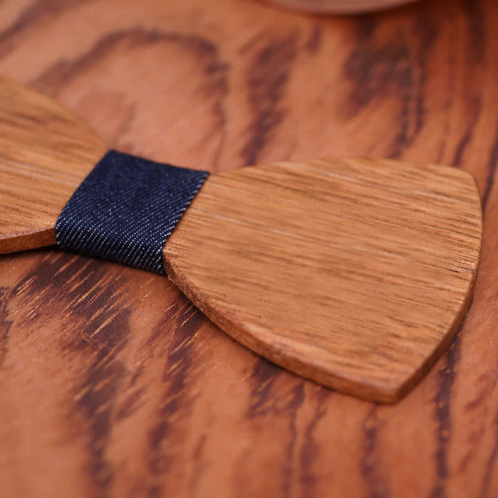 Noeud papillon vintage en bois de bégonia pour homme
