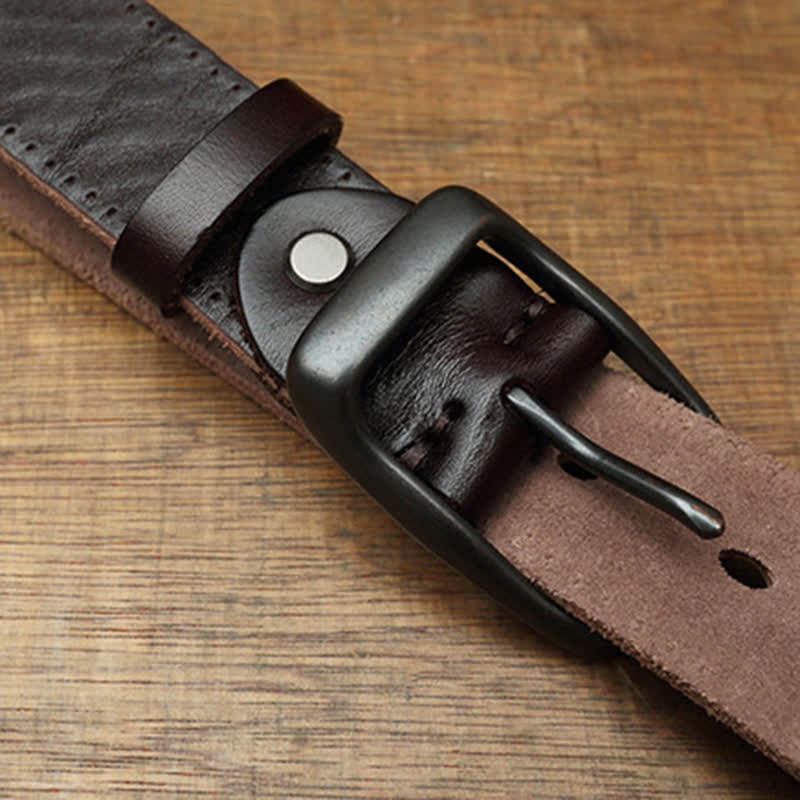 Ceinture en cuir pour pantalon rétro fait main pour homme