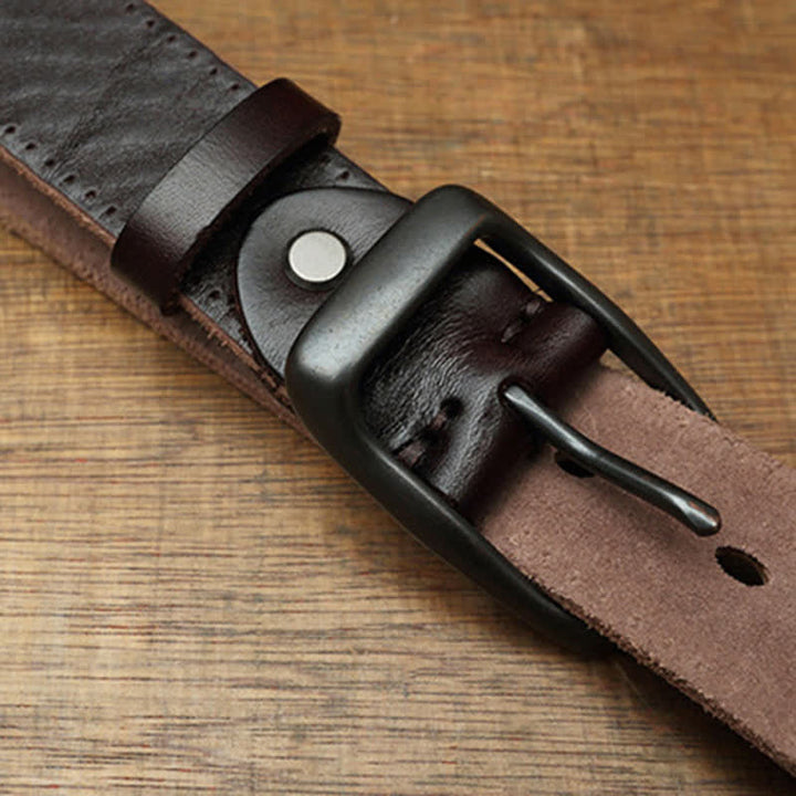 Ceinture en cuir pour pantalon rétro fait main pour homme