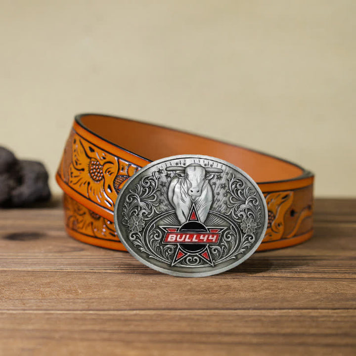 Ceinture en cuir avec boucle porte-bière créative Raging Bull pour homme