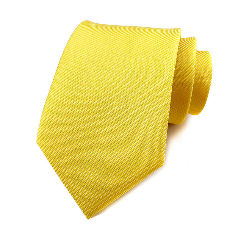 Cravate de travail discrète en sergé de couleur unie pour homme