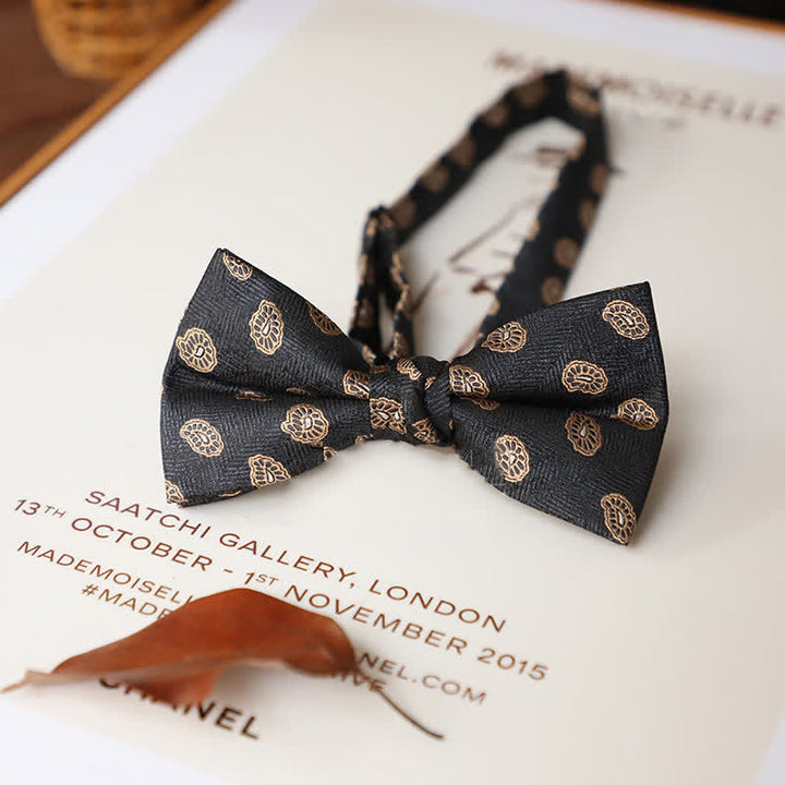 Nœud papillon uni vintage délicat pour homme