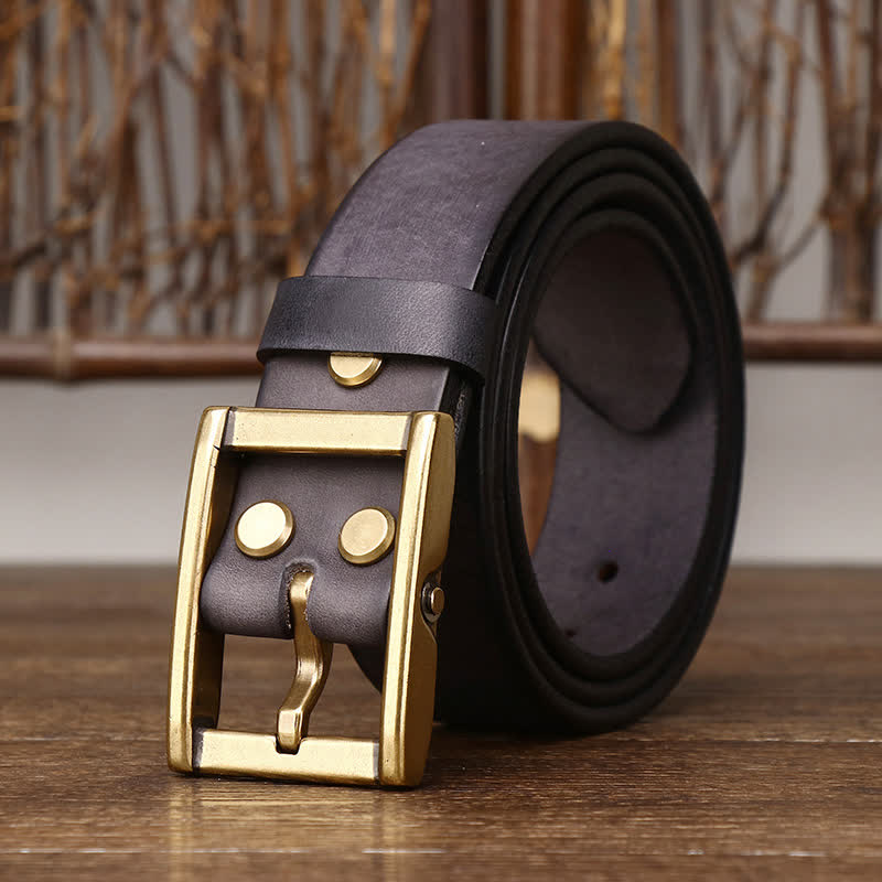 Ceinture en cuir robuste pour homme avec détails cloutés