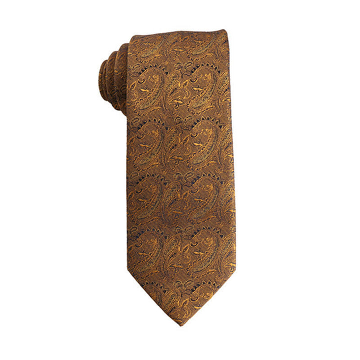Cravate pour homme à micro-motifs de la série orange-rouge