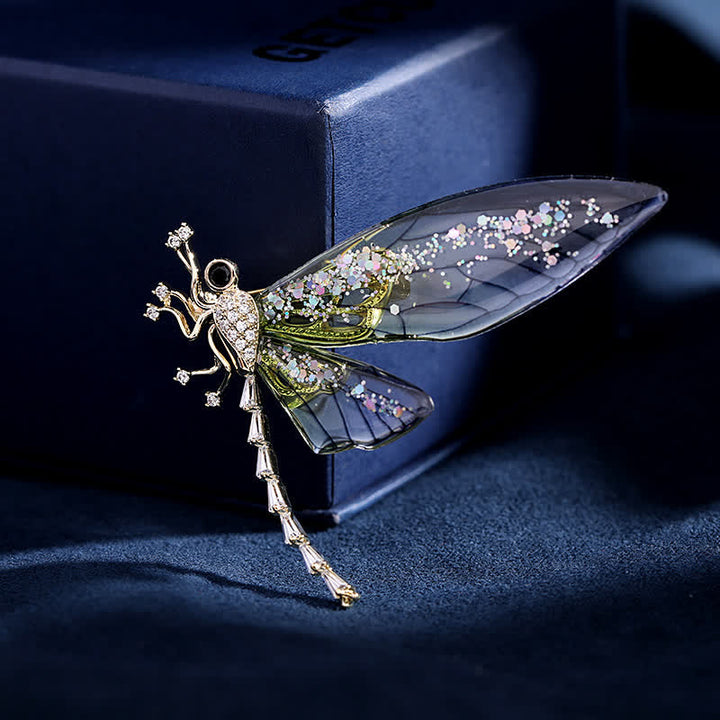 élégante Broche en forme d'insecte et de libellule pour femme