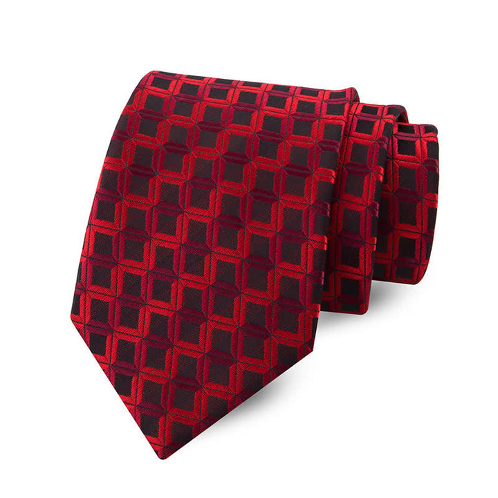 Cravate Noble Geometry Bordeaux pour homme