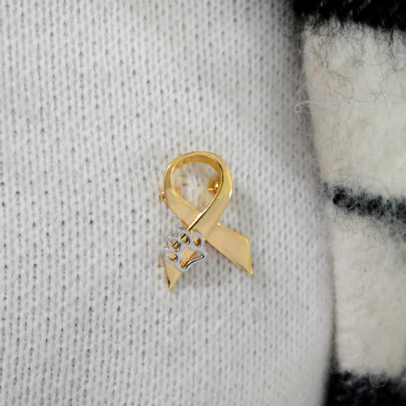 Broche patte de chiot en ruban pour femme