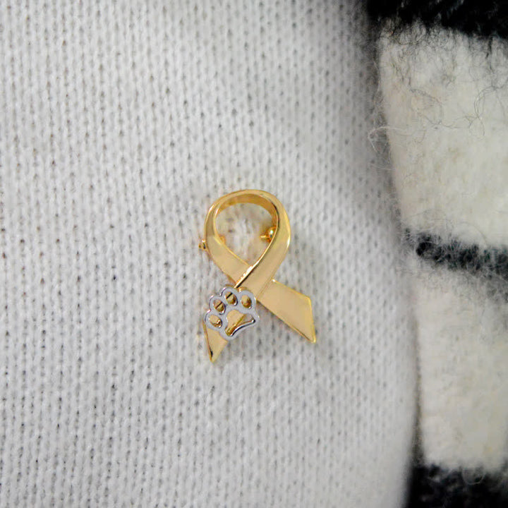 Broche patte de chiot en ruban pour femme