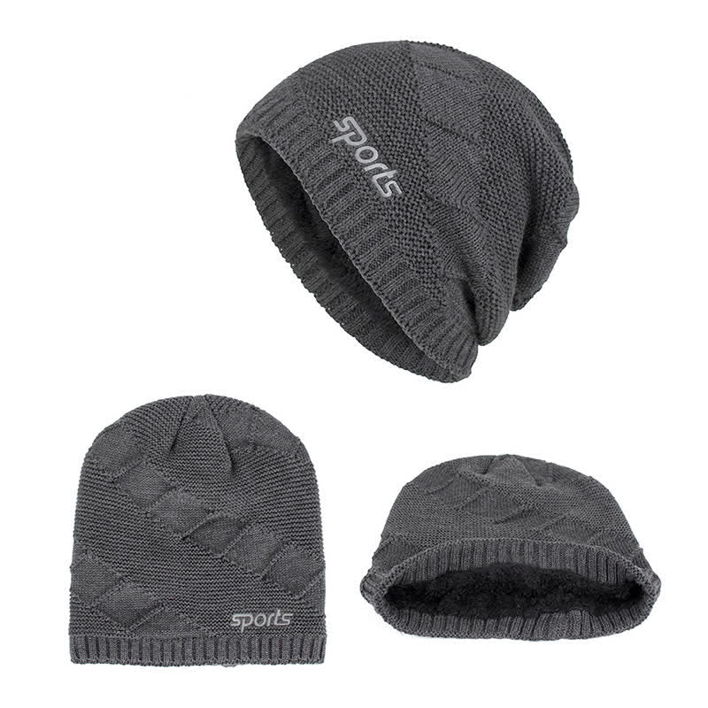 Bonnet tricoté décontracté d'hiver de couleur unie