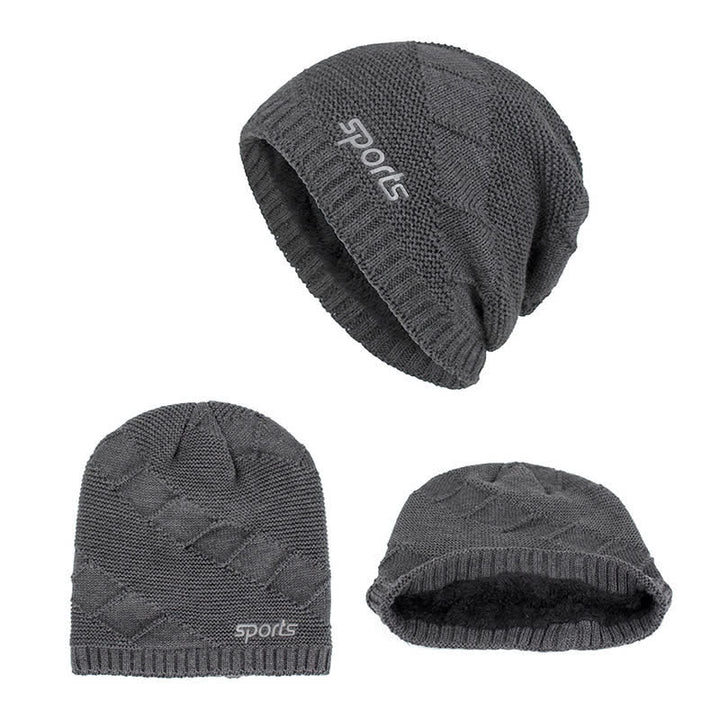 Bonnet tricoté décontracté d'hiver de couleur unie