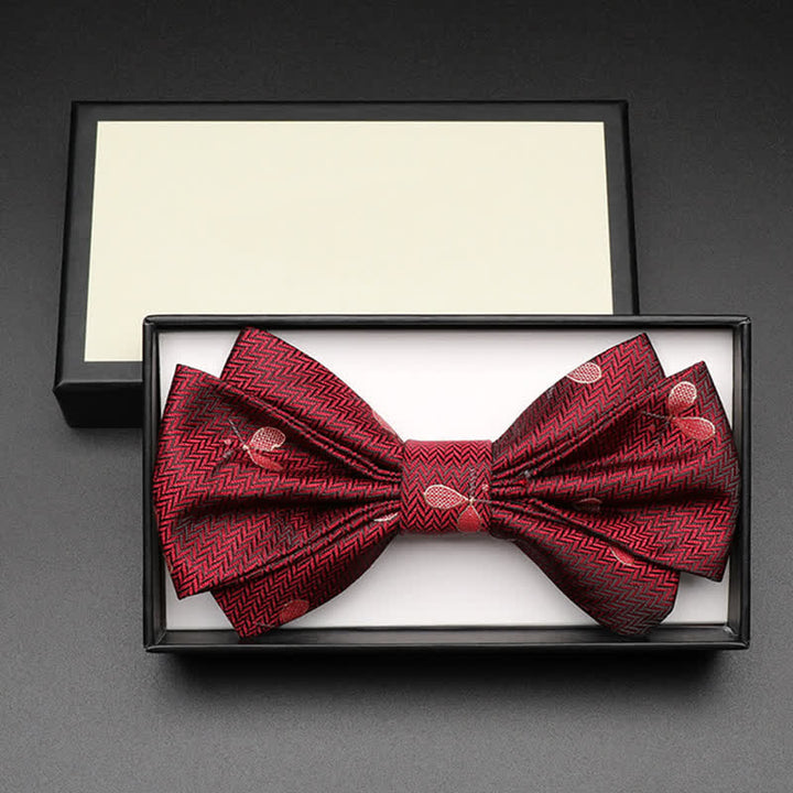 Nœud papillon de luxe pour raquette de tennis bordeaux pour homme