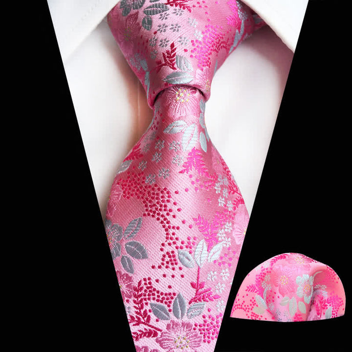 Ensemble de 2 cravates à fleurs de prunier pour homme