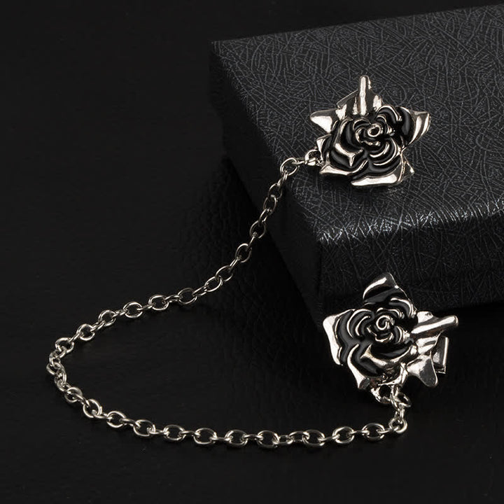 Broche de collier en chaîne rose vieillie pour homme