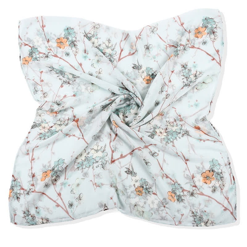 Écharpe longue enveloppante à imprimé floral vibrant et élégant pour femme