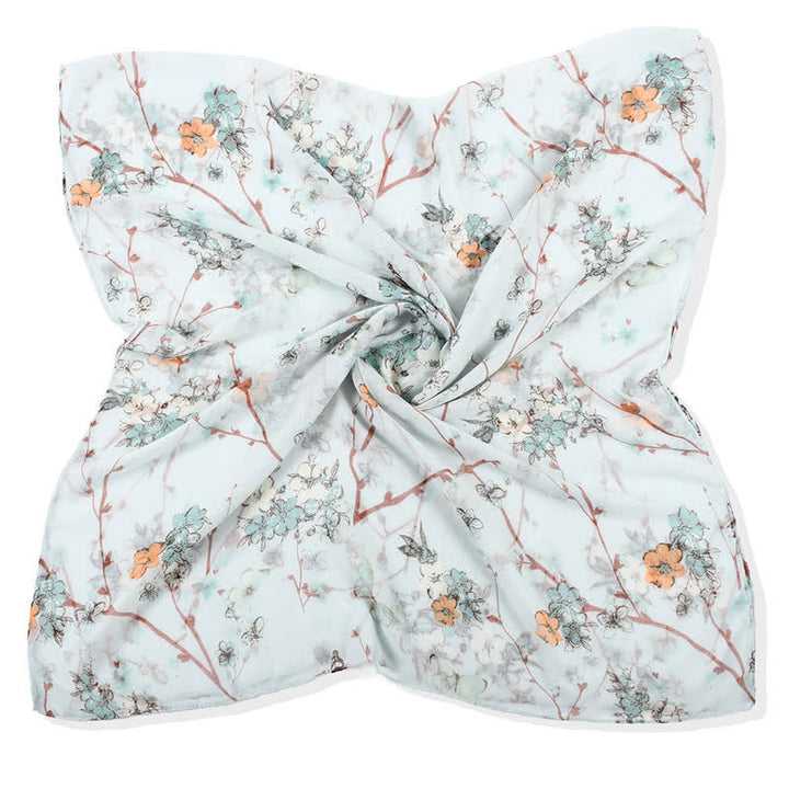 Écharpe longue enveloppante à imprimé floral vibrant et élégant pour femme