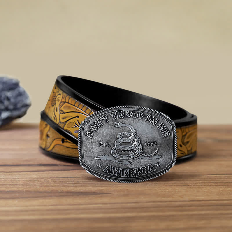 Ceinture en cuir à boucle DIY Pyramid Attitude pour homme