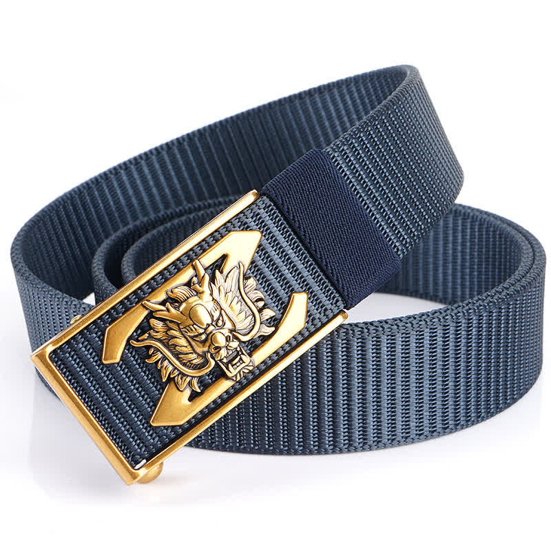 Ceinture en nylon pour homme avec lettre Z et dragon puissant