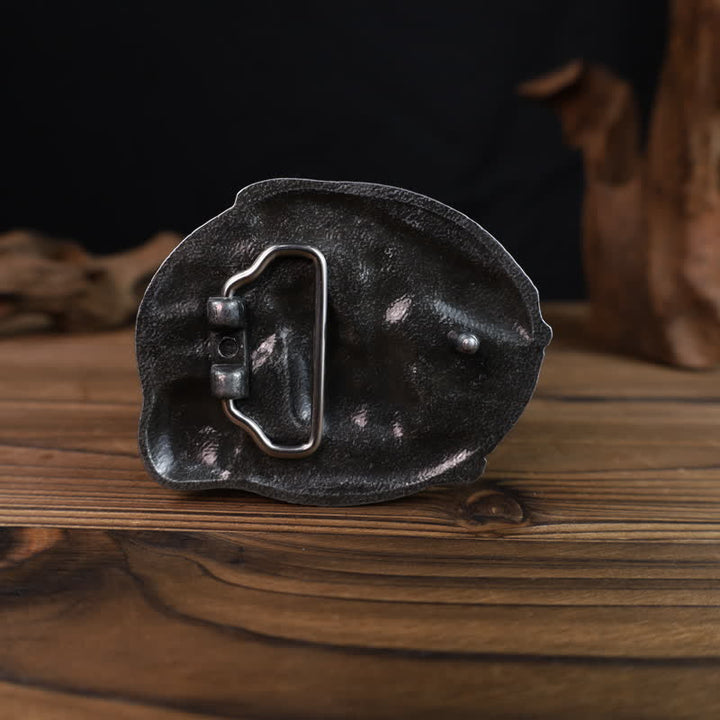 Ceinture en cuir à boucle pour homme avec tête de mort et motard Live to Ride