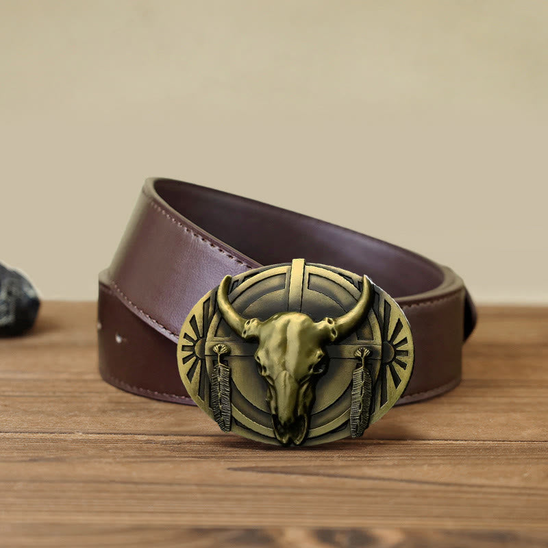 Ceinture en cuir à boucle DIY pour homme