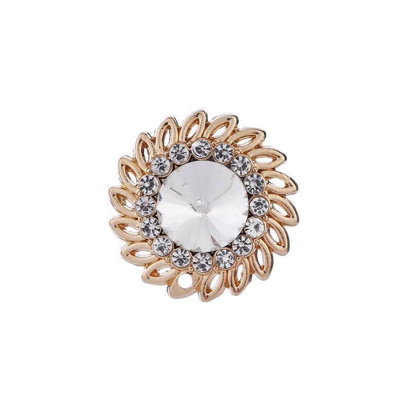 Broche en cristal pour homme avec fleur royale