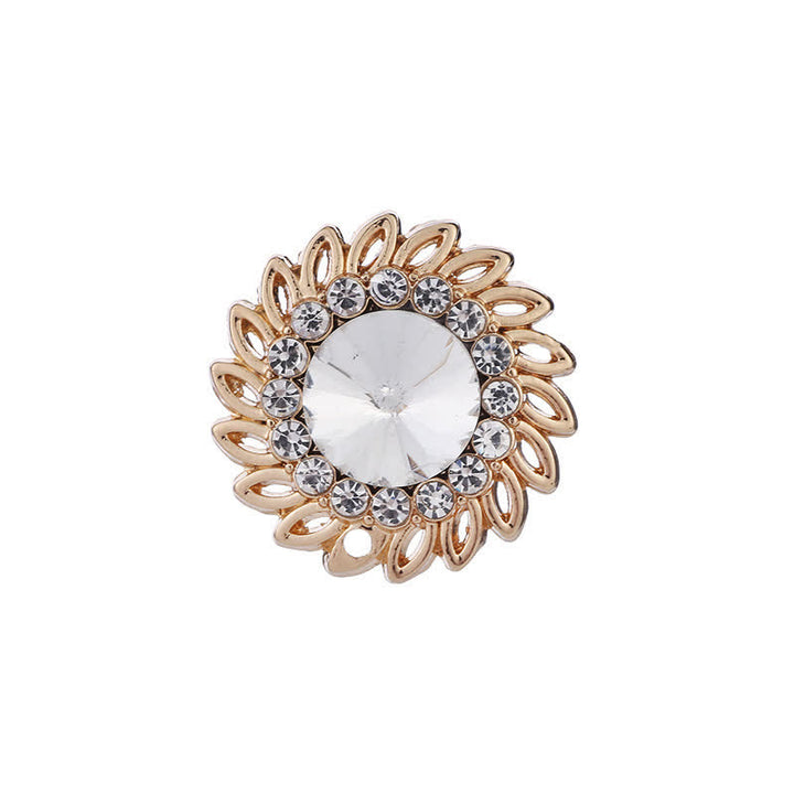 Broche en cristal pour homme avec fleur royale